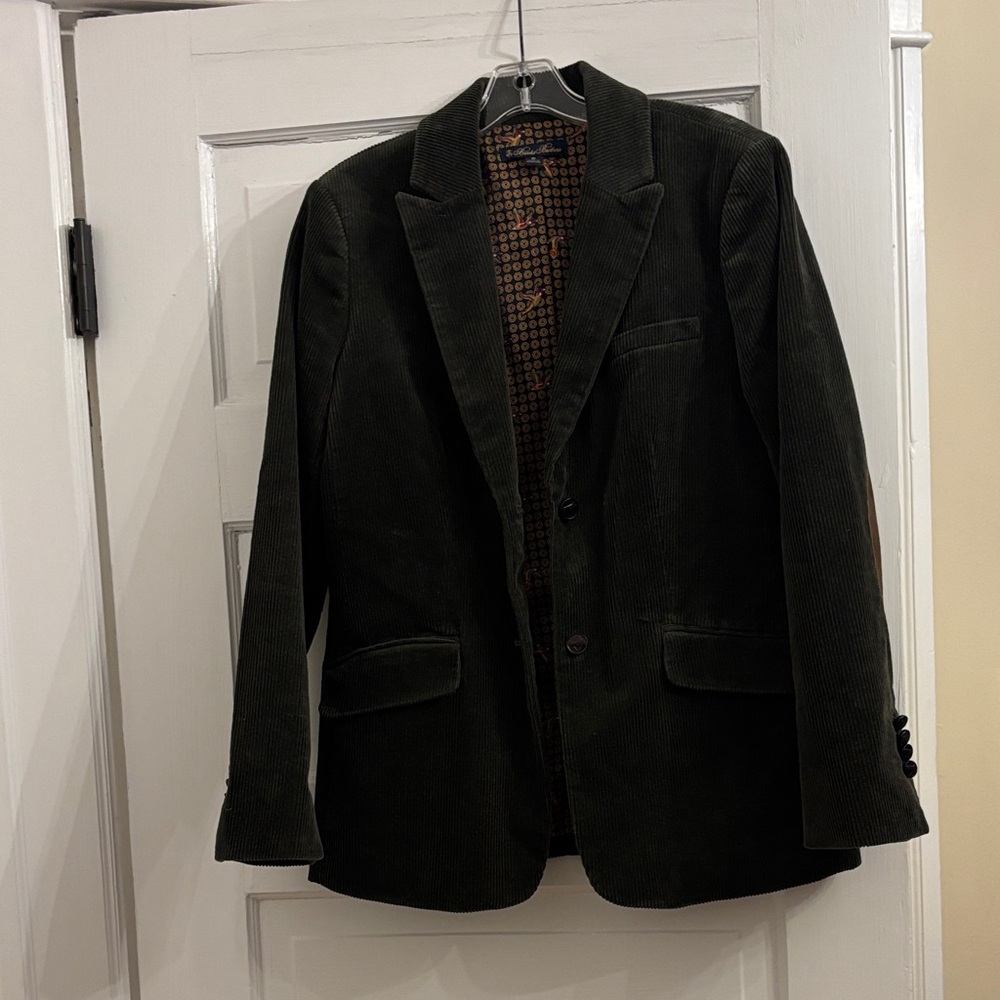 Brooks Brothers Dark Green Corduroy Blazer sz 10